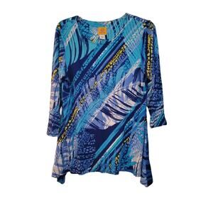 Ruby Rd Shirt Size Small Bright and Colorful Abstract Design